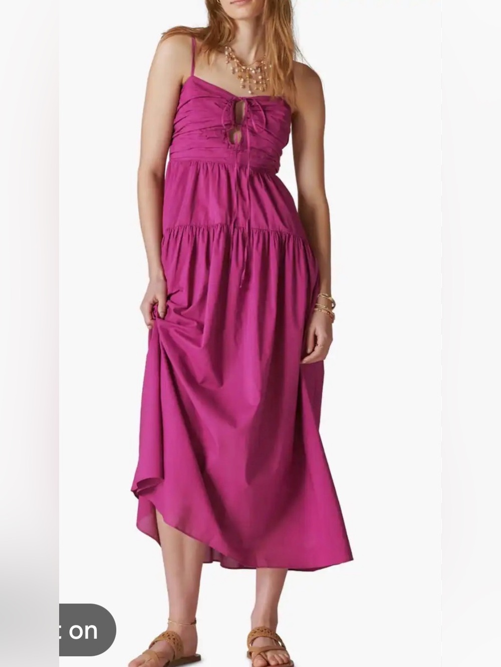 Strappy Fuchsia Midi Sundress Karina Grimaldi